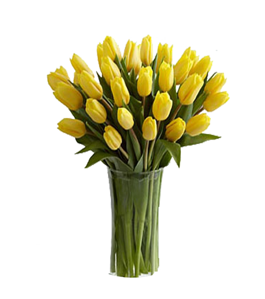Florero de 30 Tulipanes